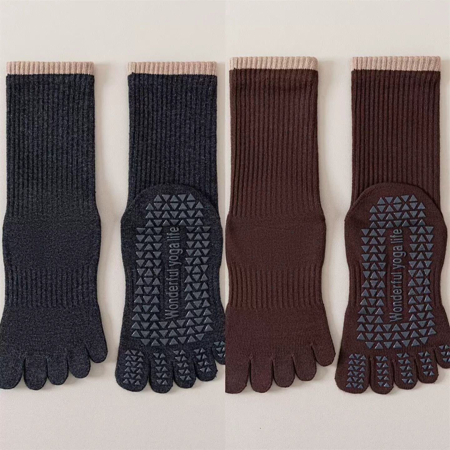 Hawecc | Women’s Indoor Fitness Socks with Split Toe