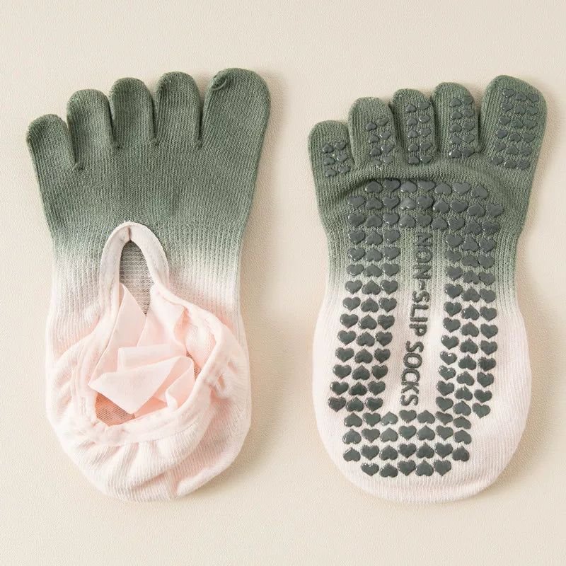 Hawecc | Indoor Mid-Calf Socks with Split Toe and Non-Slip Grip