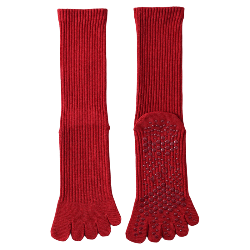 Hawecc | Non-Slip Split-Toe Socks for Women’s Mid-Calf Fitness