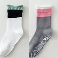 Hawecc | Non-Slip Split-Toe Mid-Calf Socks for Floor Workouts