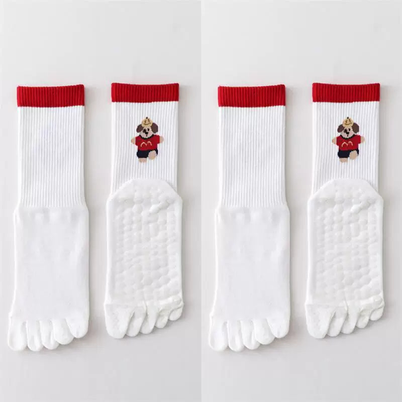 Hawecc | Split-Toe Grip Socks for Women’s Indoor Fitness