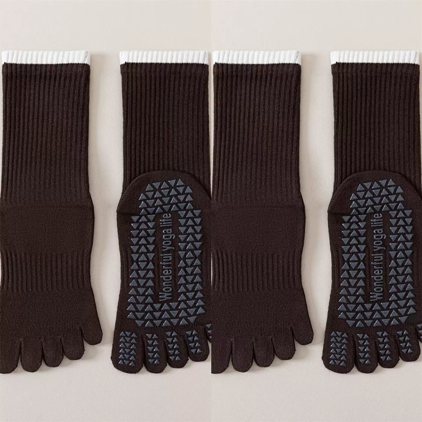 Hawecc | Women’s Indoor Fitness Socks with Split Toe