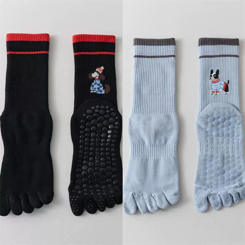 Hawecc | Mid-Calf Grip Socks for Women’s Home and Studio Practice