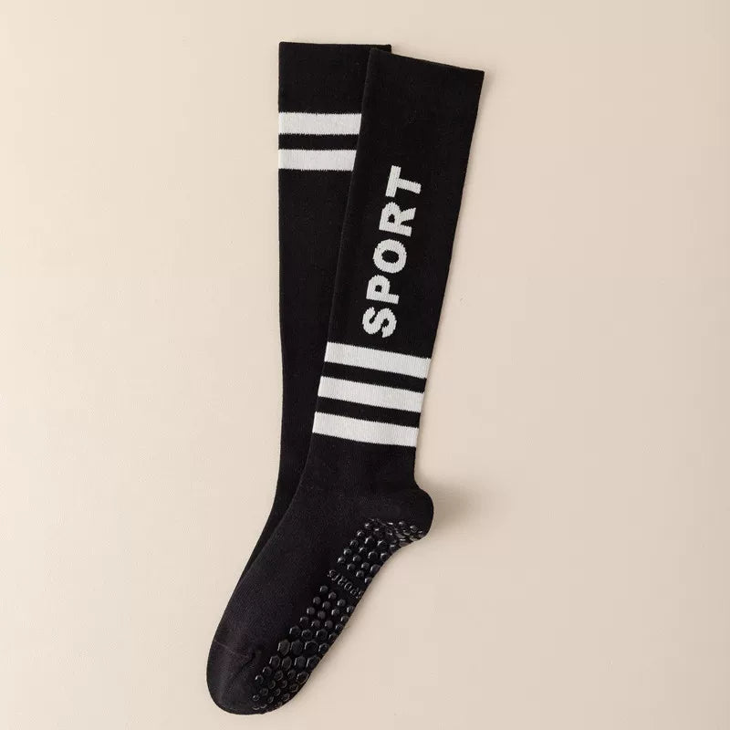 Hawecc | Women’s Mid-Calf Grip Socks for Pilates, Yoga, and Barre