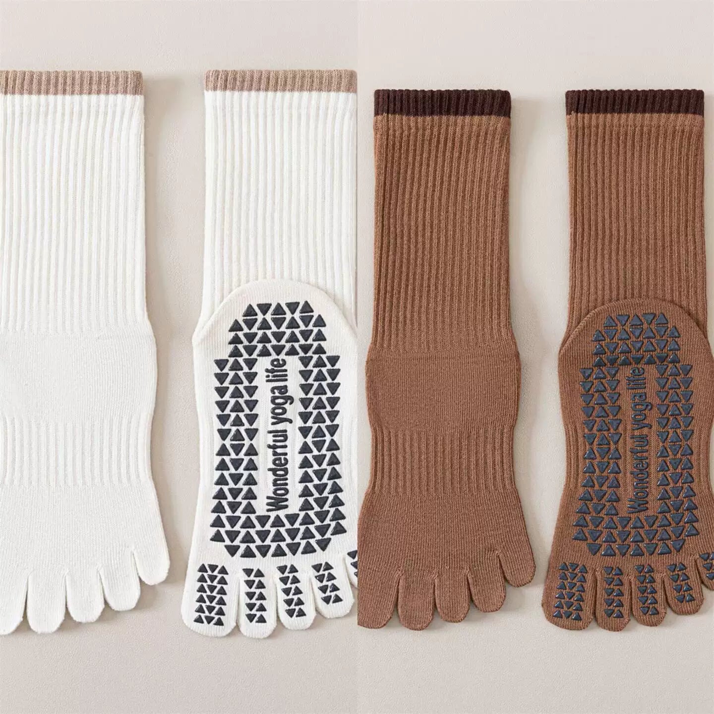 Hawecc | Women’s Indoor Fitness Socks with Split Toe