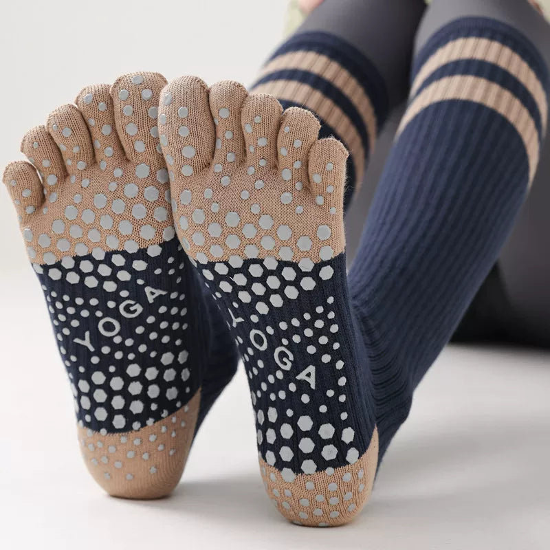 Hawecc | Indoor Mid-Calf Grip Socks for Women’s Fitness
