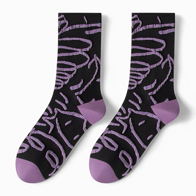 Hawecc | Women’s Indoor Split-Toe Mid-Calf Socks