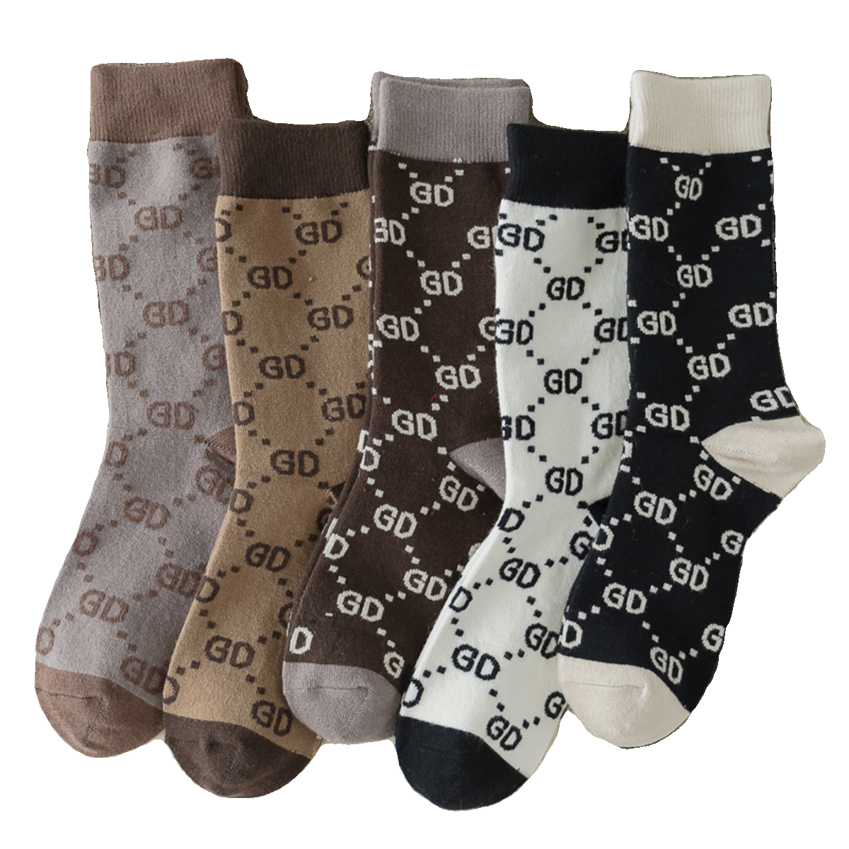 Hawecc | Women’s Mid-Calf Split-Toe Socks with Floor Grip