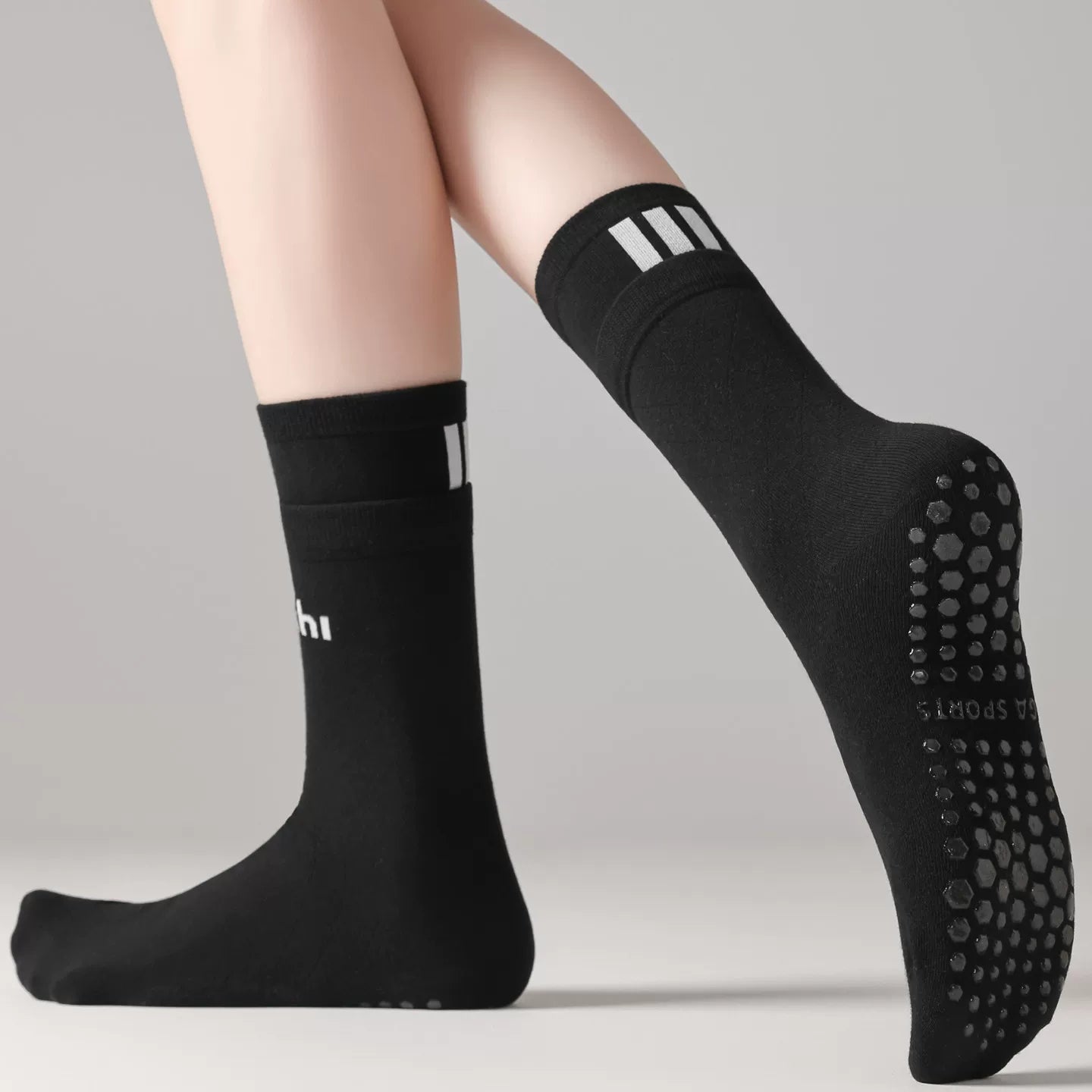Hawecc | Women’s Mid-Calf Non-Slip Pilates Socks