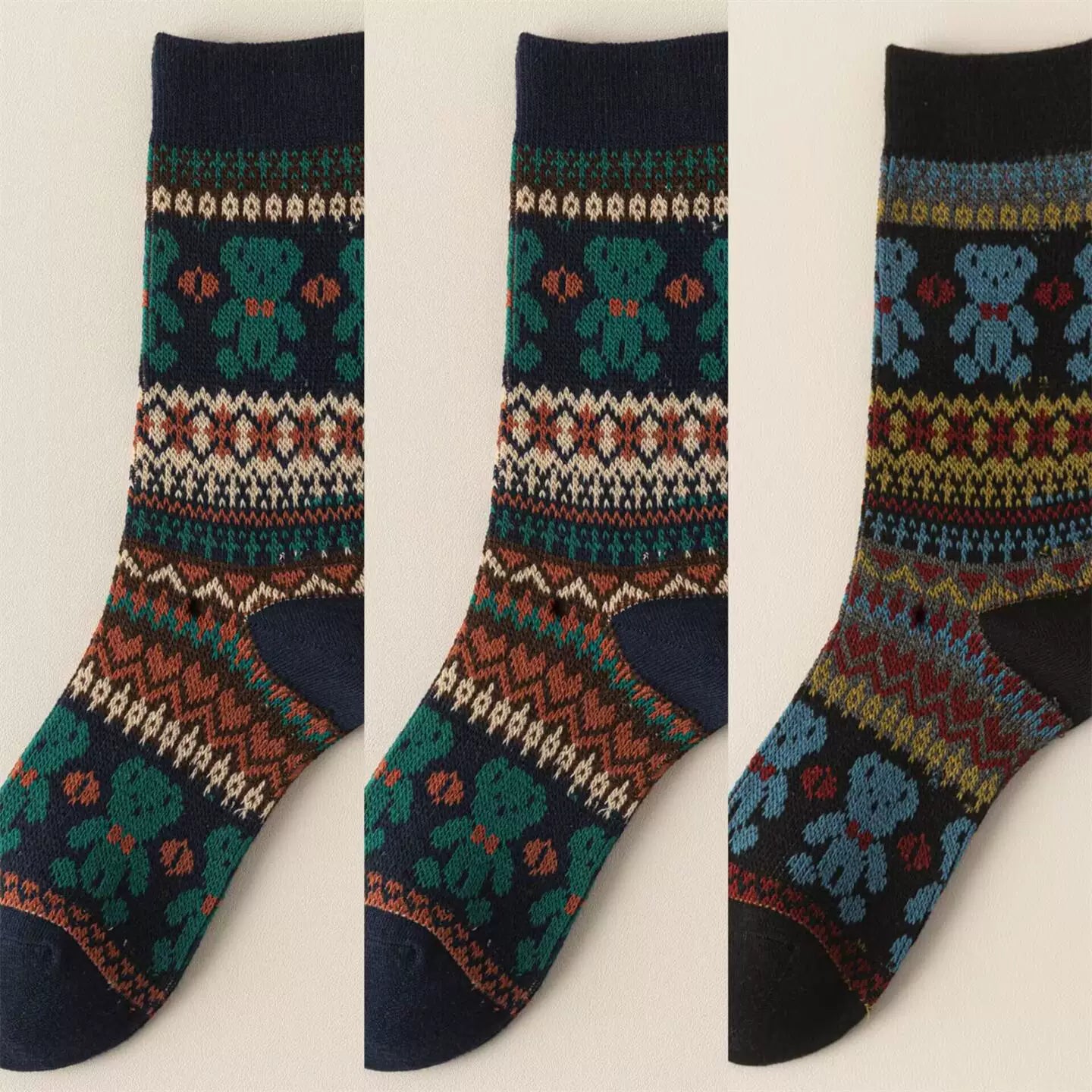 Hawecc | Split-Toe Mid-Calf Socks for Home and Studio Fitness