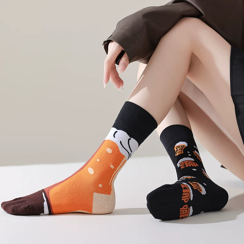 Hawecc | Indoor Fitness Socks for Women with Split-Toe