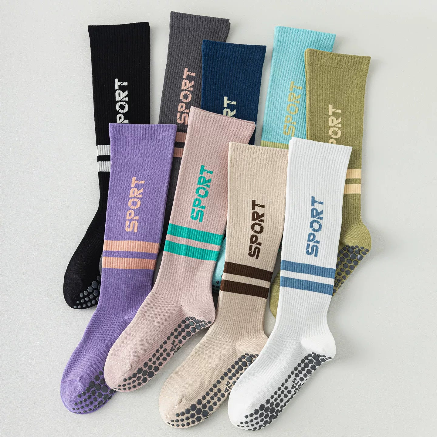 Hawecc | Indoor Mid-Calf Split-Toe Yoga Socks
