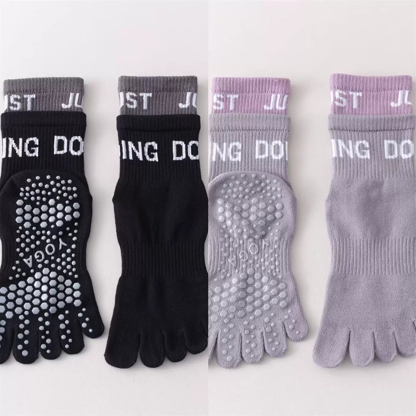 Hawecc | Indoor Yoga and Pilates Socks with Split Toe for Women