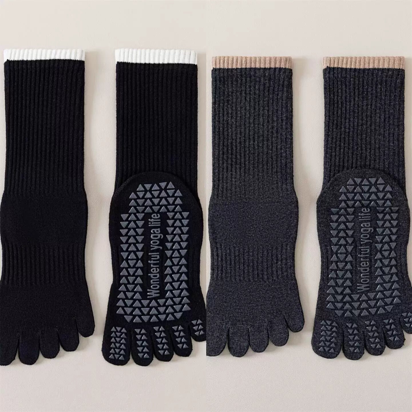 Hawecc | Women’s Indoor Fitness Socks with Split Toe