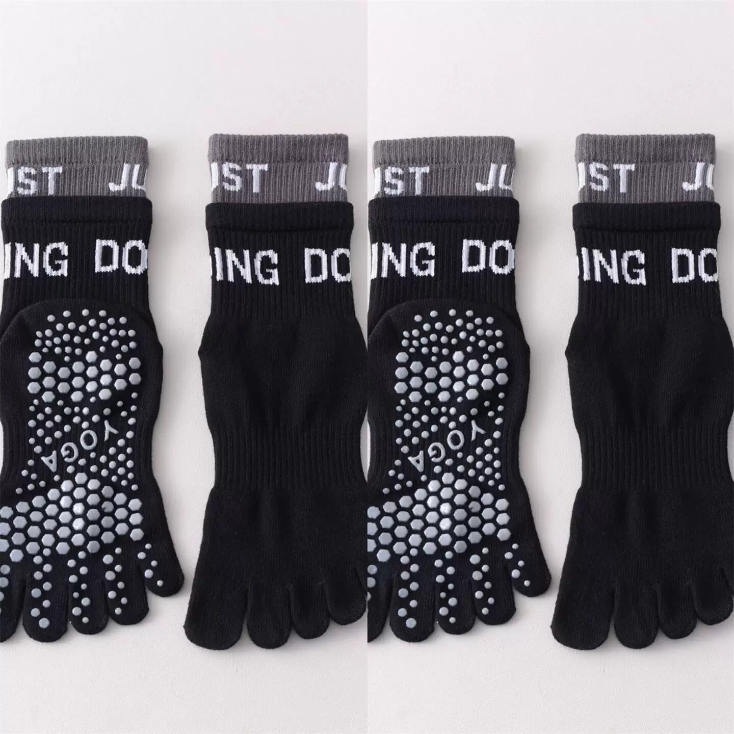 Hawecc | Indoor Yoga and Pilates Socks with Split Toe for Women