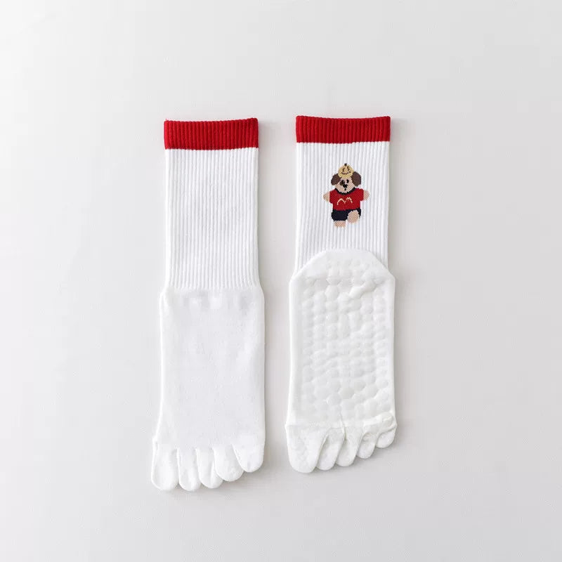 Hawecc | Split-Toe Grip Socks for Women’s Indoor Fitness