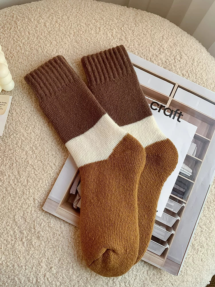 Hawecc | Mid-Calf Non-Slip Pilates Socks for Women