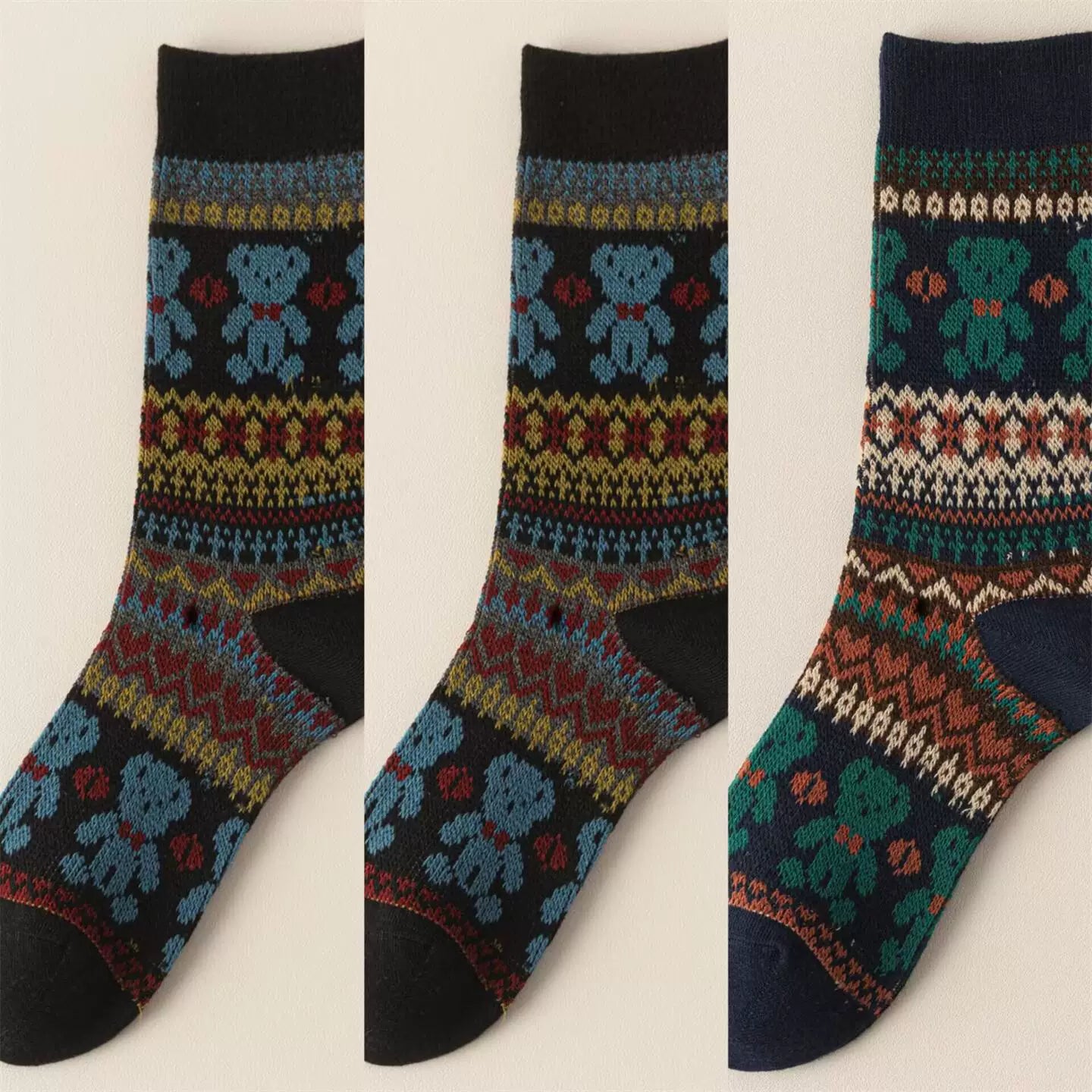 Hawecc | Split-Toe Mid-Calf Socks for Home and Studio Fitness