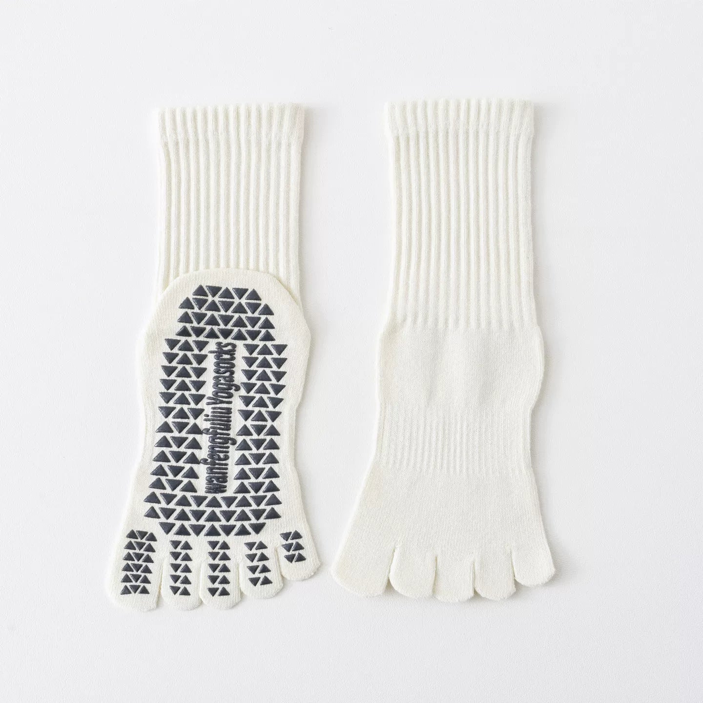 Hawecc | Indoor Fitness Socks for Women with Split Toe and Grip