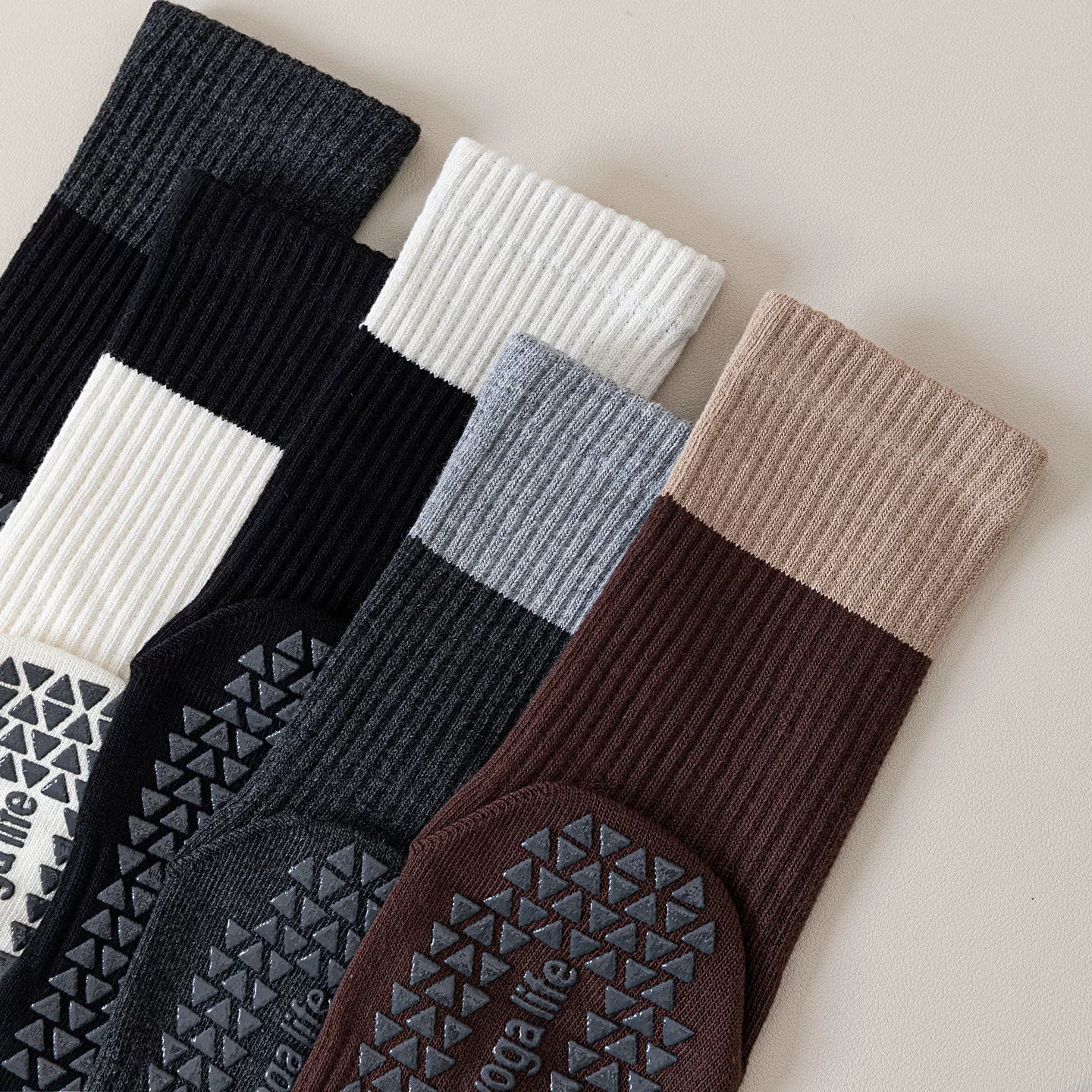 Hawecc | Non-Slip Pilates and Yoga Socks for Women’s Mid-Calf Comfort