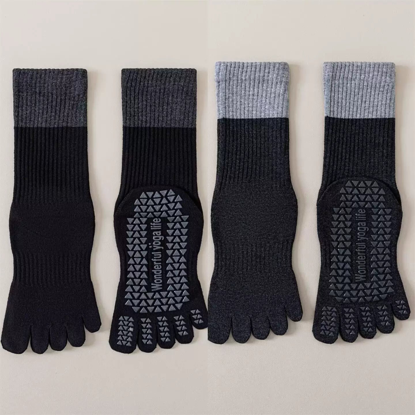 Hawecc | Non-Slip Pilates and Yoga Socks for Women’s Mid-Calf Comfort