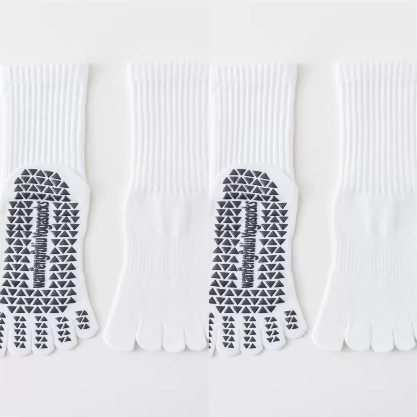 Hawecc | Indoor Fitness Socks for Women with Split Toe and Grip