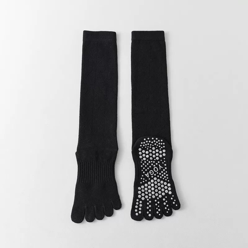 Hawecc | Mid-Calf Split-Toe Socks with Non-Slip Soles