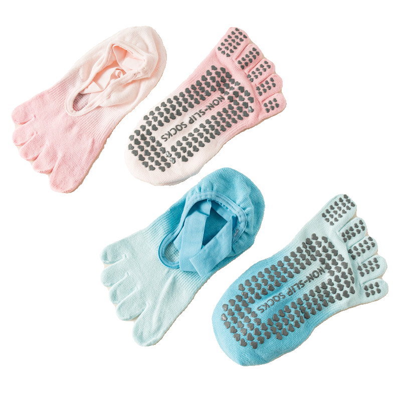 Hawecc | Indoor Mid-Calf Socks with Split Toe and Non-Slip Grip