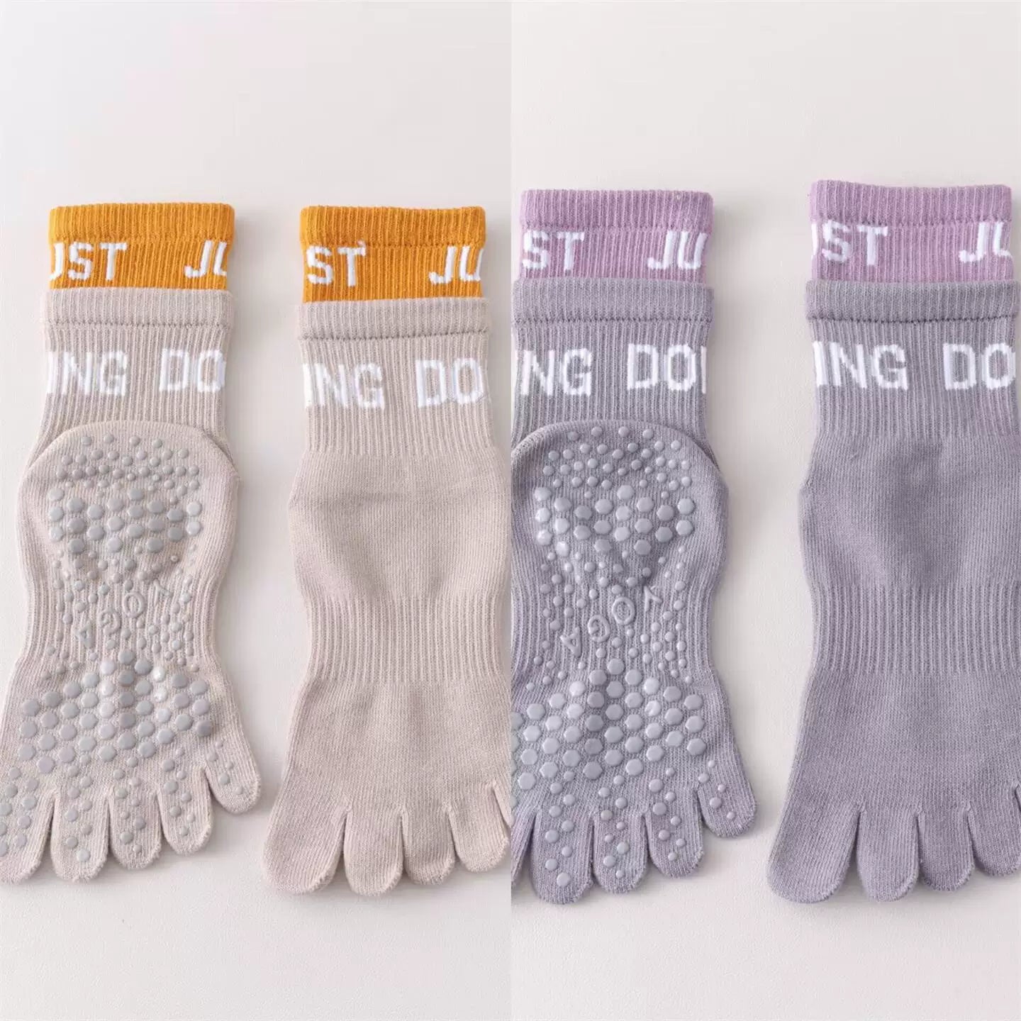 Hawecc | Indoor Yoga and Pilates Socks with Split Toe for Women