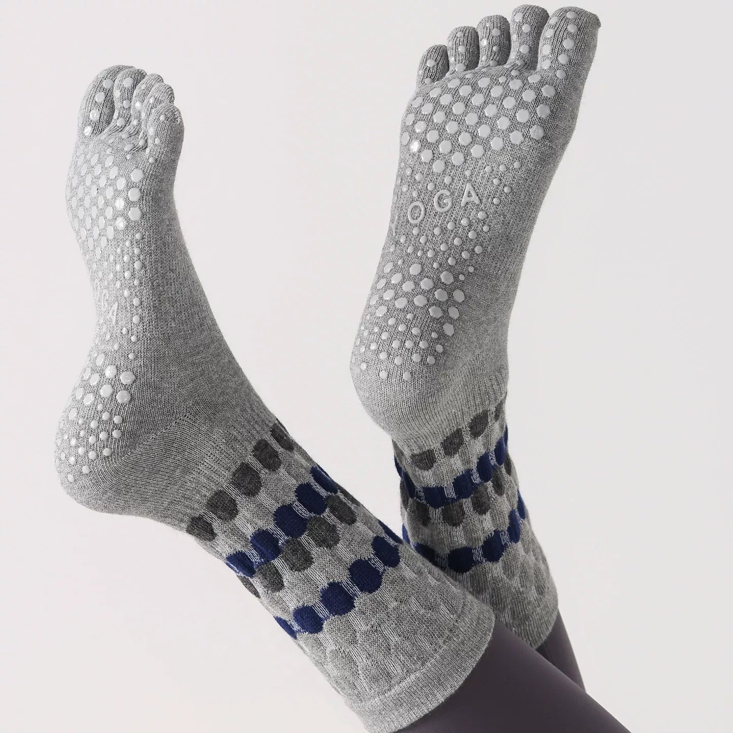 Hawecc | Mid-Calf Non-Slip Socks for Yoga, Pilates, and Barre