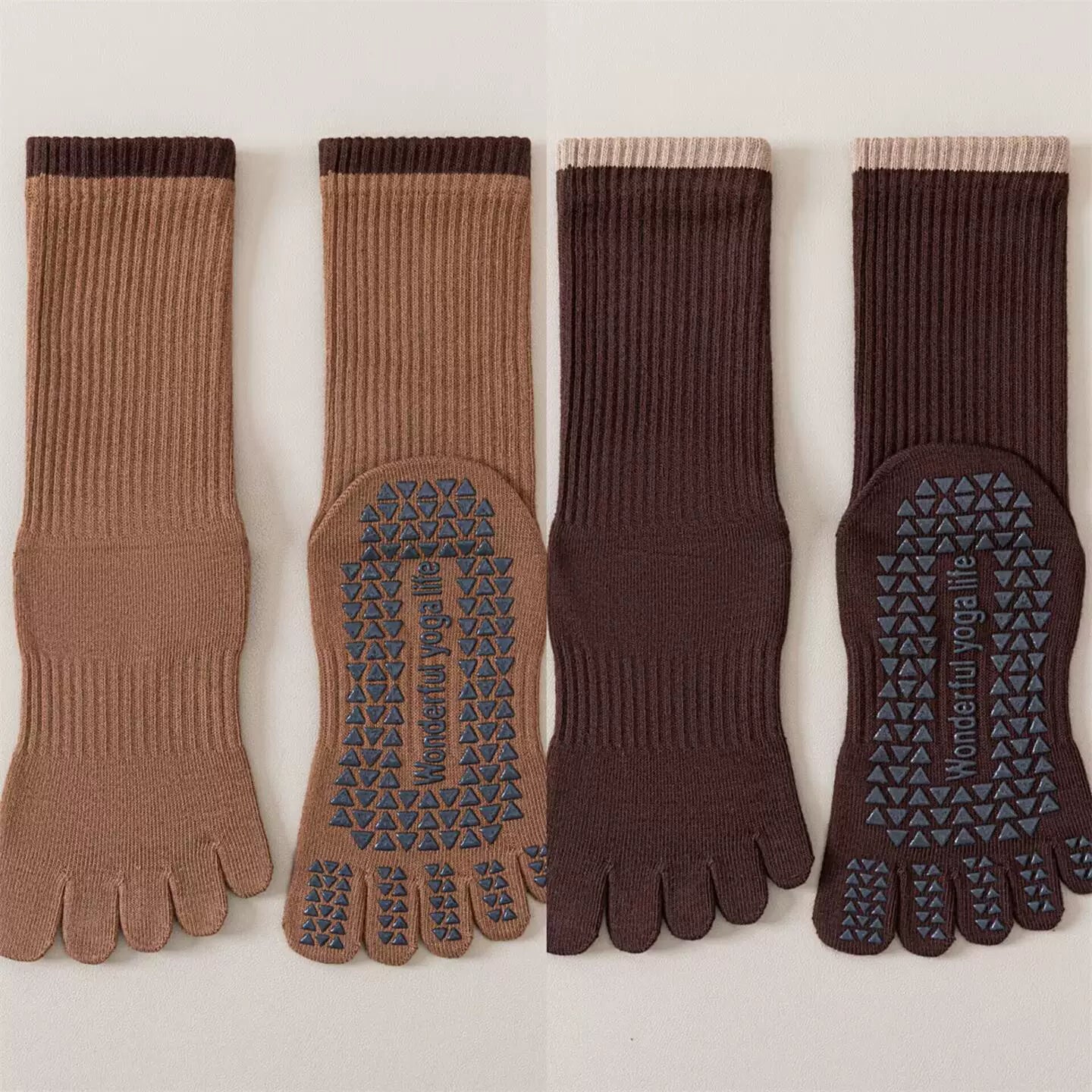 Hawecc | Women’s Indoor Fitness Socks with Split Toe