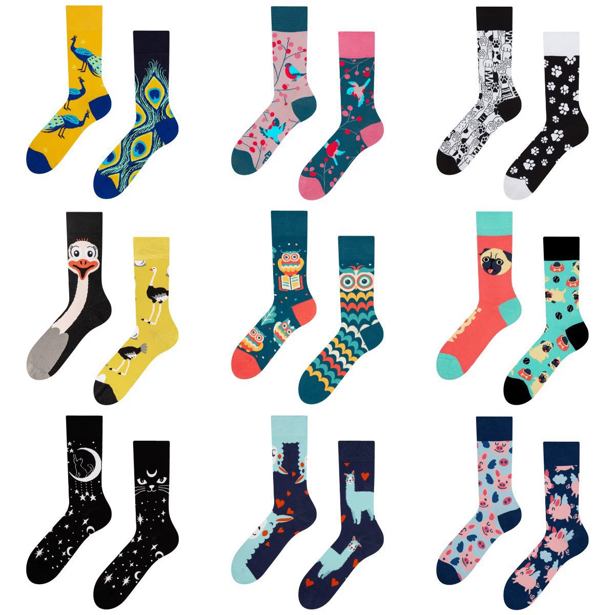 Hawecc | Women’s Mid-Calf Split-Toe Yoga Socks