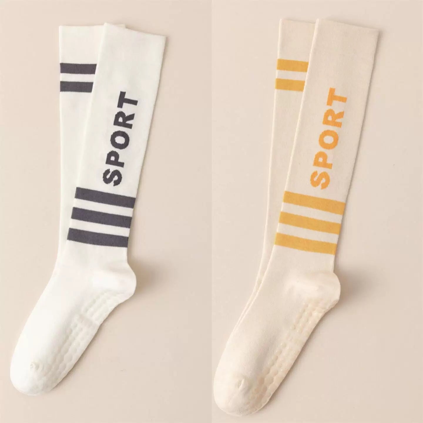 Hawecc | Women’s Mid-Calf Grip Socks for Pilates, Yoga, and Barre