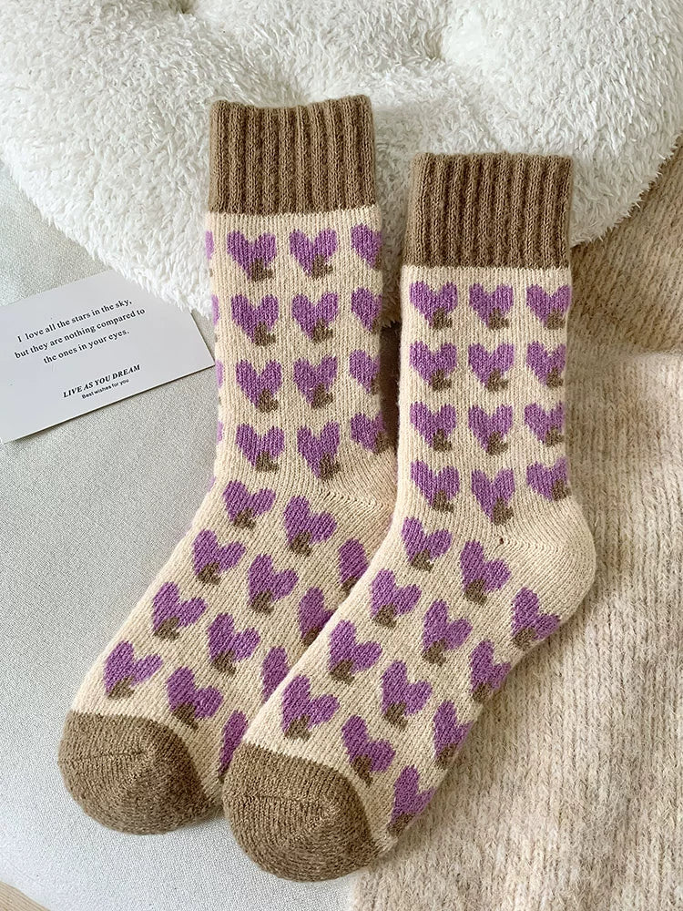 Hawecc | Mid-Calf Non-Slip Pilates Socks for Women