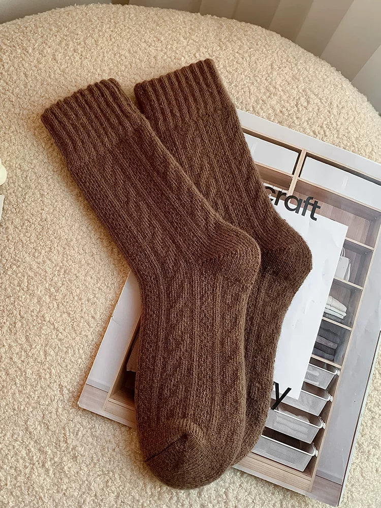 Hawecc | Mid-Calf Non-Slip Pilates Socks for Women