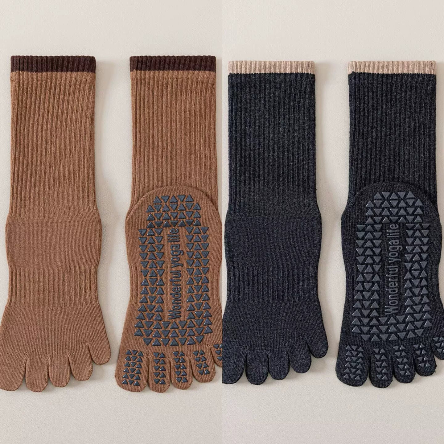 Hawecc | Women’s Indoor Fitness Socks with Split Toe