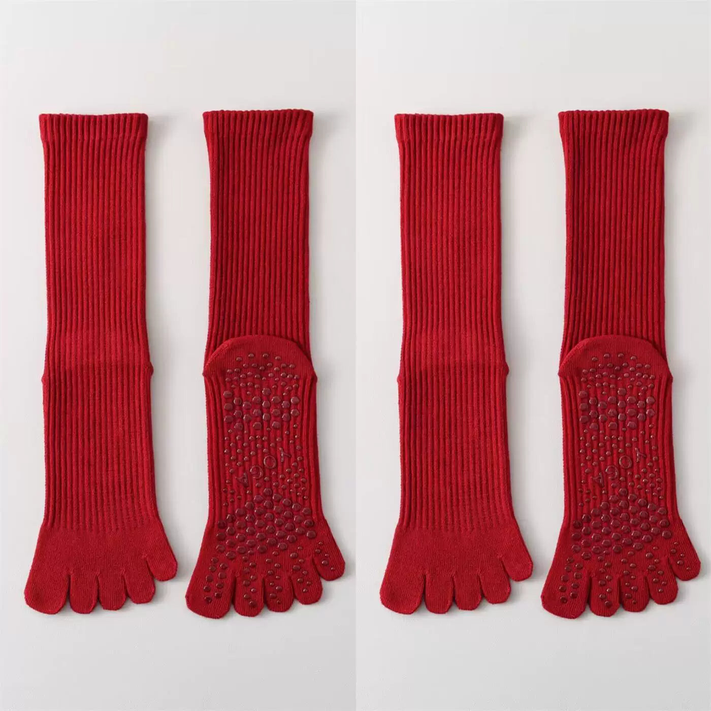 Hawecc | Non-Slip Split-Toe Socks for Women’s Mid-Calf Fitness