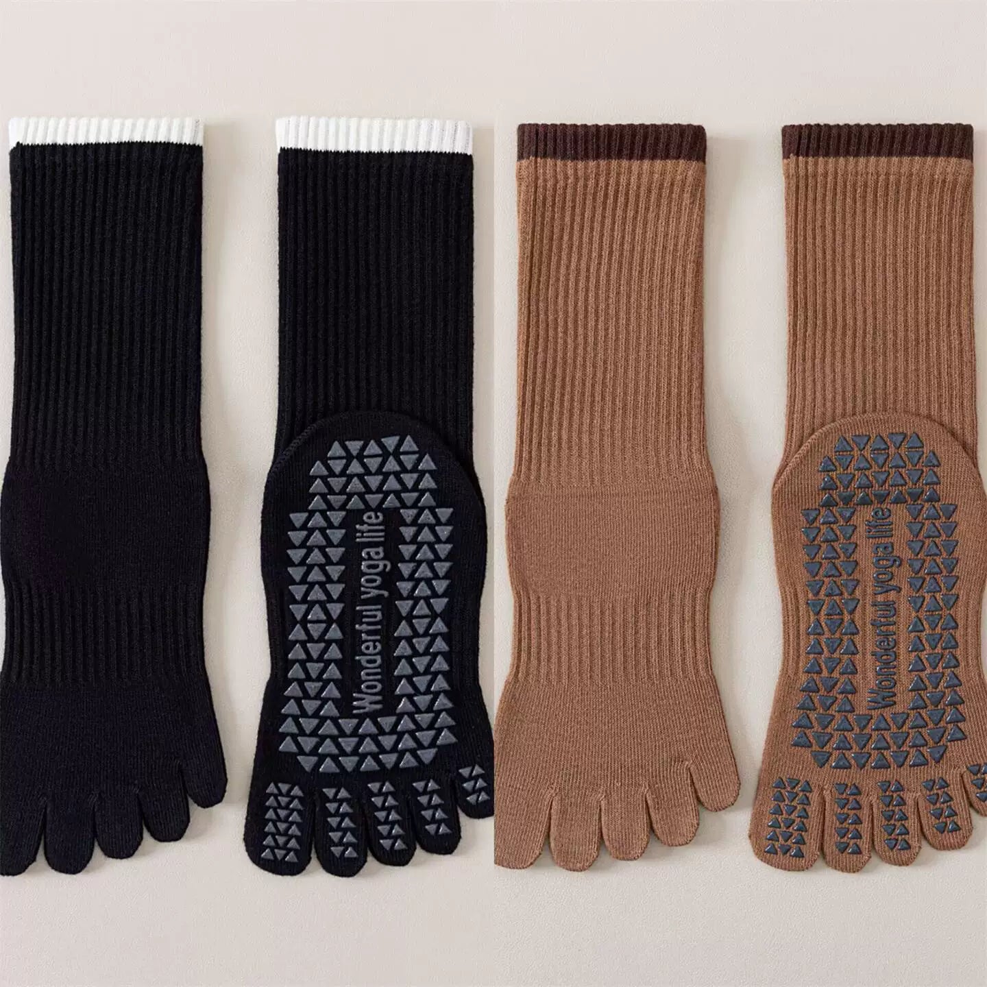 Hawecc | Women’s Indoor Fitness Socks with Split Toe