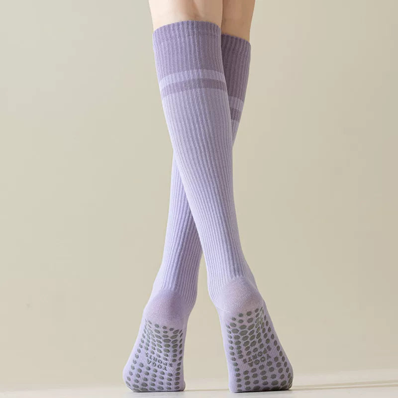 Hawecc | Professional Mid-Calf Non-Slip Yoga Socks for Women