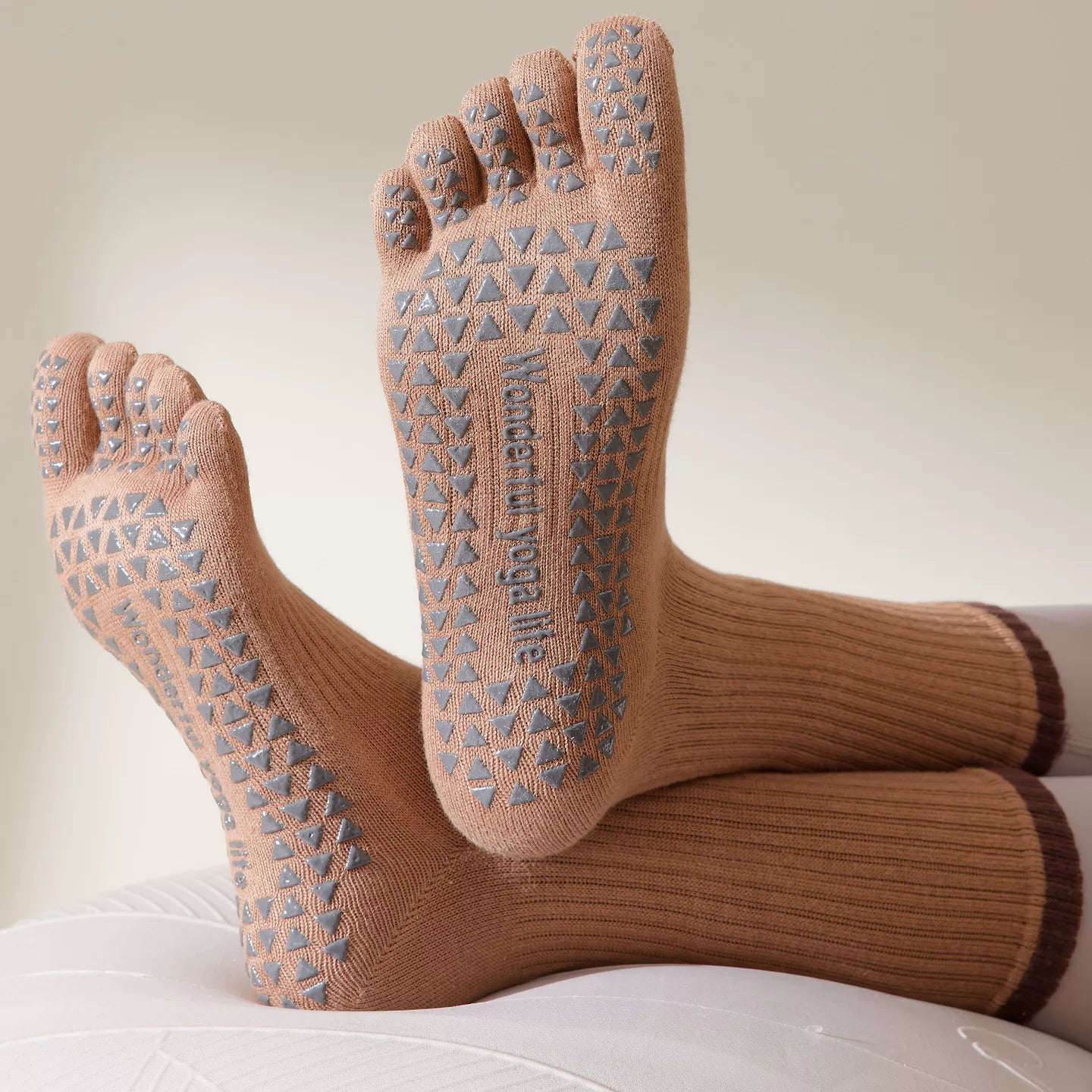 Hawecc | Women’s Indoor Fitness Socks with Split Toe