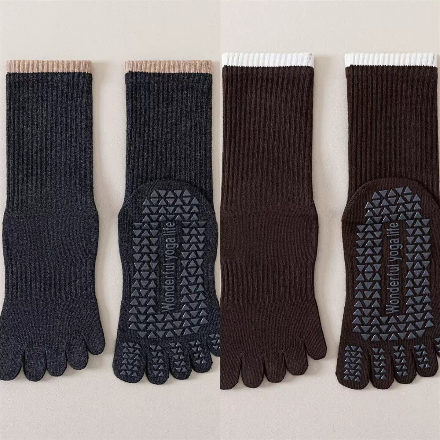 Hawecc | Women’s Indoor Fitness Socks with Split Toe