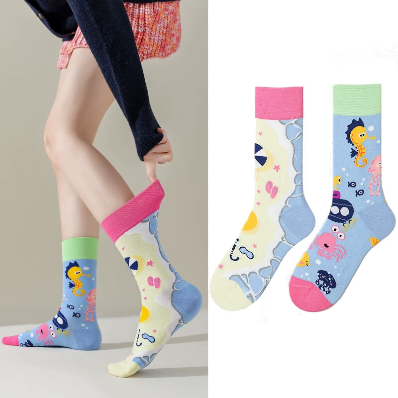 Hawecc | Mid-Calf Split-Toe Pilates and Yoga Socks