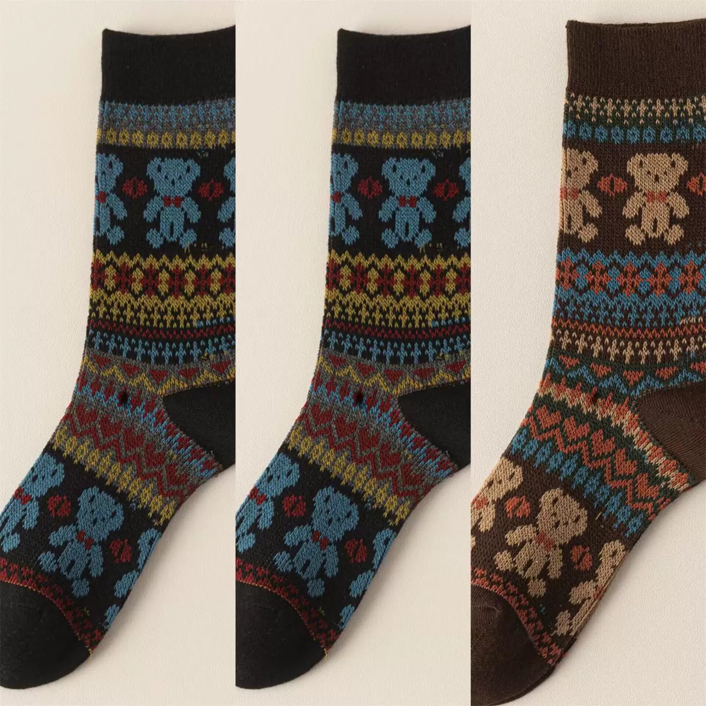 Hawecc | Split-Toe Mid-Calf Socks for Home and Studio Fitness