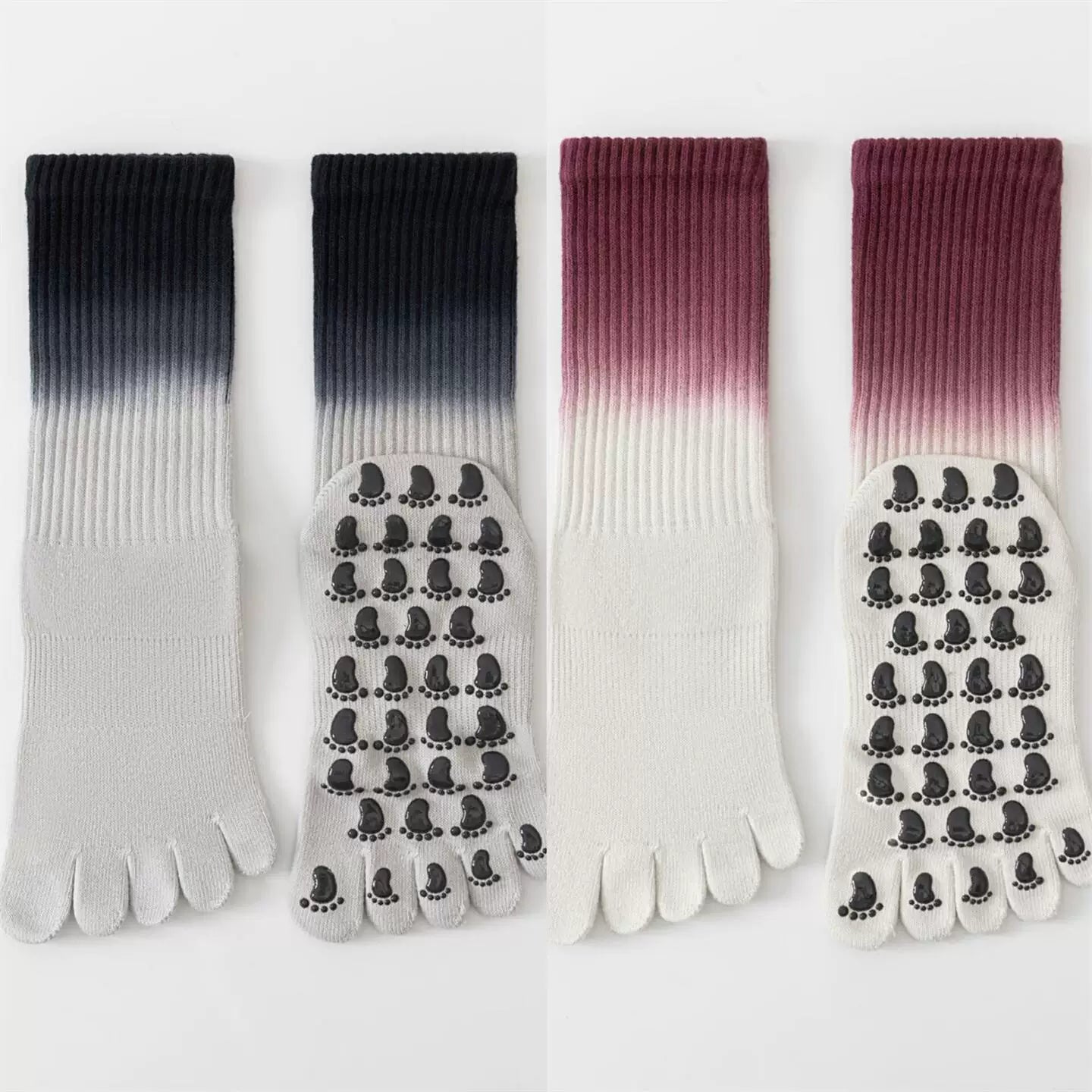 Hawecc | Mid-Calf Professional Yoga Socks for Women with Grip