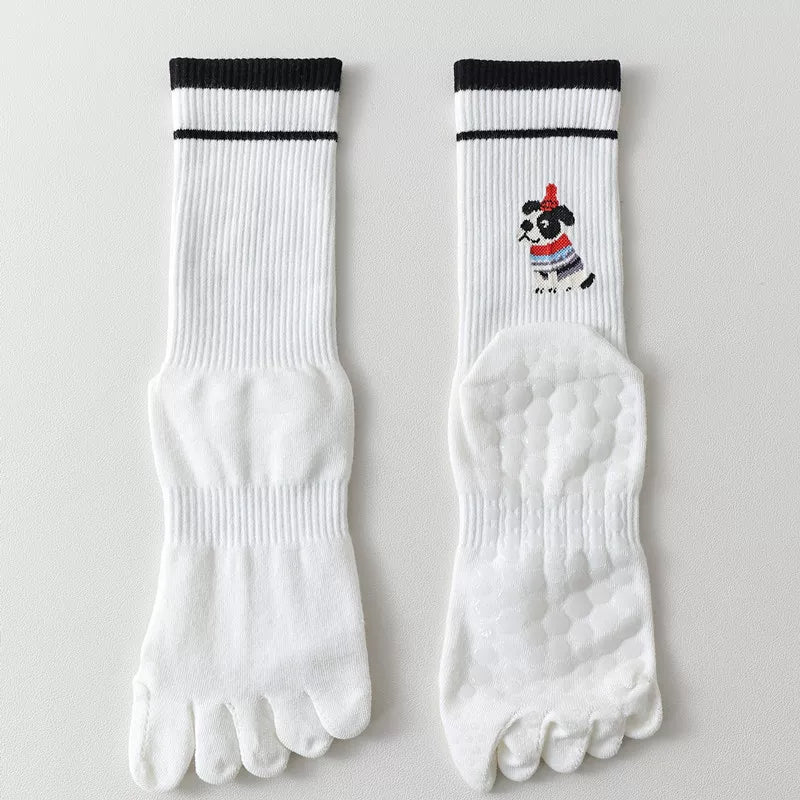 Hawecc | Mid-Calf Grip Socks for Women’s Home and Studio Practice