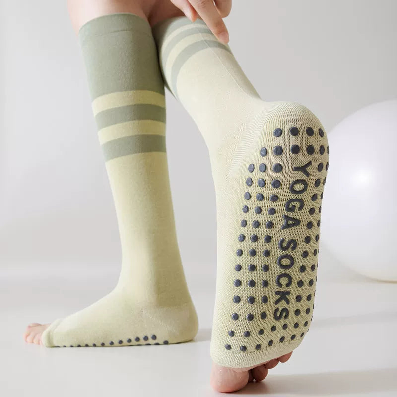 Hawecc | Professional Mid-Calf Non-Slip Pilates Socks