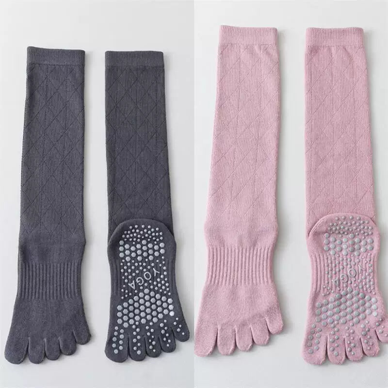 Hawecc | Mid-Calf Split-Toe Socks with Non-Slip Soles