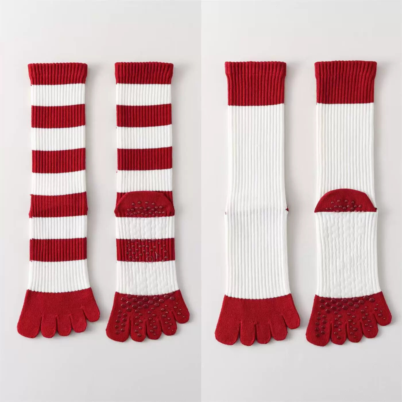 Hawecc | Non-Slip Split-Toe Socks for Women’s Mid-Calf Fitness