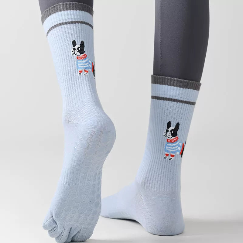Hawecc | Mid-Calf Grip Socks for Women’s Home and Studio Practice