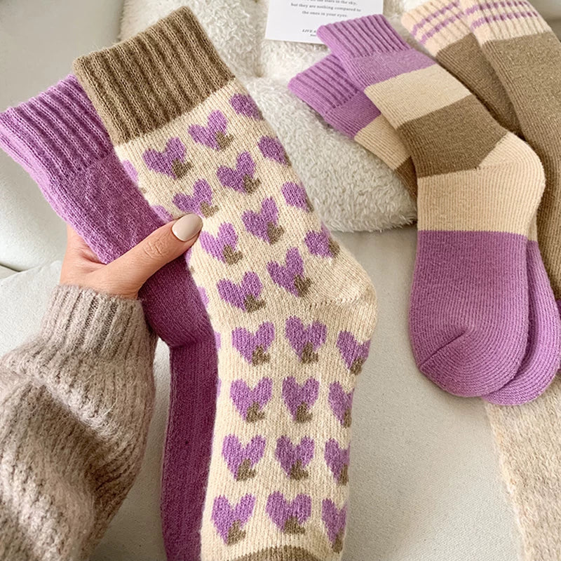 Hawecc | Mid-Calf Non-Slip Pilates Socks for Women